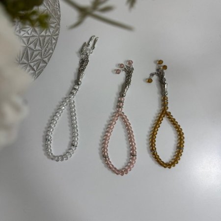 مسابح كرستال حجم صغير بثلاثة الوان