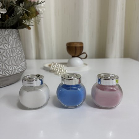 مرتبان شمع معطر حجم صغير بعدة ألوان