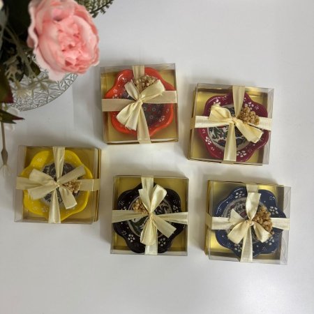 صحون سيراميك عدة الوان مع تغليف