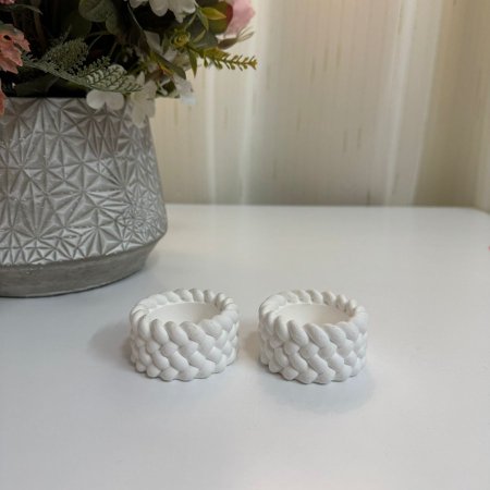 قطعة كونكريت لصبّ الشمع حجم صغير شكل مجدول