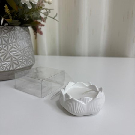 شمع معطر قاعدة جبصين شكل وردة